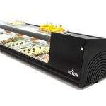 Vitrina Refrigerada De Tapas 6 Bandejas 3 Pisos Gn1/3 Color Negro