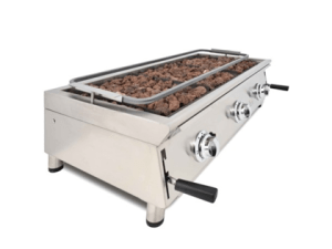 Barbacoa A Gas 100 Cm Piedra Volcánica Arilex Con Parrilla Inoxidable Regulable En 3 Alturas - Imagen 2