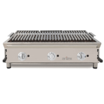 Barbacoa A Gas 100 Cm Piedra Volcánica Arilex Con Parrilla Inoxidable Regulable En 3 Alturas