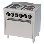 Cocina Eléctrica 4 Placas Con Horno Ce4P600H Hr Fainca