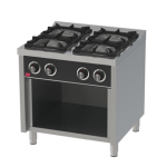 Cocina Industrial 4 Fuegos A Gas Serie 900 Con Mueble Hr Fainca