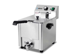 Freidora Profesional Eléctrica De Acero Inoxidable 8 Litros Con Grifo Edenox - Imagen 2