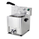 Freidora Profesional Eléctrica De Acero Inoxidable 8 Litros Con Grifo Edenox