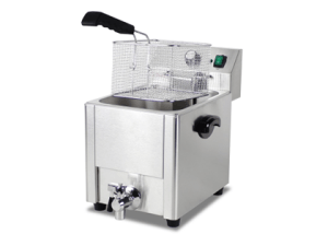 Freidora Profesional Eléctrica De Acero Inoxidable 8 Litros Con Grifo Edenox