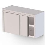 Armario Mural Acero Inoxidable Con 2 Puertas Correderas 1800x400x600h mm WMC180460SD