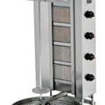 Asador Kebab a Gas 4 Quemadores Motor Superior y Bandeja Extraible Línea ESTAMBUL EMPDN221