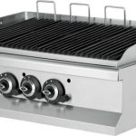 Barbacoa a gas piedra volcánica sobremesa 19,5 kW 900x635x285h mm EMP6LG030 Línea 600 Estambul