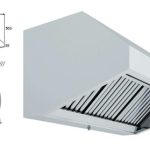 Campana Mural Snack Fondo 800 CON TURBINA de 2500x800x700h mm AVEIRO A25080CMT