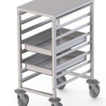 Carro Bandejero Acero Inoxidable Para 8 Bandejas GN1/1 460x640x900h mm TT08NGN1100