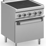 Cocina Eléctrica 4 zonas Cuadradas Rebajadas con Horno Eléctrico Ventilado MPQR77FEV MAGISTRA PLUS 700