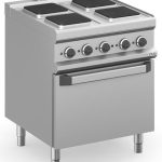 Cocina Eléctrica 4 zonas Cuadradas con Horno Eléctrico Estático MPQ77FE MAGISTRA PLUS 700