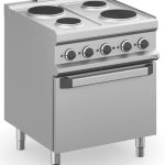 Cocina Eléctrica 4 zonas Redondas con Horno Eléctrico Estático MPR77FE MAGISTRA PLUS 700