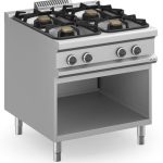 Cocina a gas 4 fuegos 2x7 + 2x11  Kw con Mueble MFB98AXL MAGISTRA PLUS 900