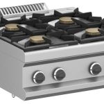 Cocina a gas 4 fuegos 4x5,5 Kw Sobremesa MFB77TXS MAGISTRA PLUS 700