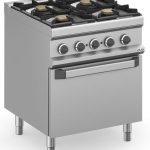 Cocina a gas 4 fuegos 4x5,5 Kw con Horno Eléctrico Estático MFB77FEXS MAGISTRA PLUS 700