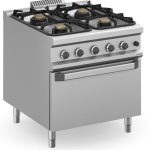 Cocina a gas 4 fuegos 4x5,5 Kw con Horno a Gas MFB98FGXXS MAGISTRA PLUS 900