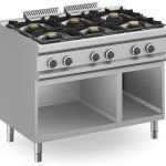 Cocina a gas 4 fuegos 6x5,5 Kw con Mueble MFB711AXS MAGISTRA PLUS 700
