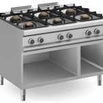 Cocina a gas 6 fuegos 2x7+2x11 Kw con Mueble MFB912AXXL MAGISTRA PLUS 900