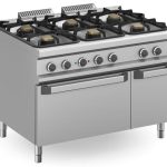 Cocina a gas 6 fuegos  3x7 + 3x11 Kw con Horno Eléctrico MFB912AFEXXL MAGISTRA PLUS 900