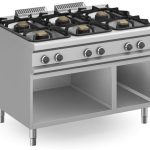 Cocina a gas 6 fuegos 6x5,5 Kw con Mueble MFB912AXXS MAGISTRA PLUS 900
