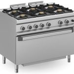 Cocina a gas 6 fuegos 6x7 Kw con Horno EXTRA GRANDE a Gas MFB711FGMXL MAGISTRA PLUS 700