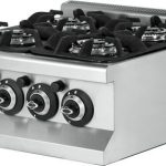 Cocina a gas sobremesa 4 fuegos 4x3,6 kW 600x664x285h mm EMP6KG020 Línea 600 Estambul