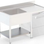 Estante Acero Inoxidable Para Mueble Lavavajillas Fondo 600 Longitud de Mesa 1200 mm ISA6012DWAS