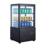 Expositor Refrigerado 4 Caras 58 litros Negro de 447x400x819h mm Línea Pekín XC58L-N