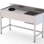 Fregadero Acero Inoxidable 1 Cuba Izquierda Con Aro Desbarazado Fondo 600 Con Mueble 1800x600x850h mm IS1618RWHS0