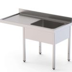 Fregadero Acero Inoxidable 1 Cuba Izquierda Para Lavavajillas Fondo 700 Sin Estante 1200x700x850h mm IS1712L1DW0