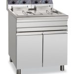Freidora Eléctrica 14+14 Litros 9+9 kW Trifásica con Mueble EF12+12S STAND ALONE