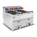 Freidora a gas Propano de 18+18 litros de 680x630x645h mm PEKÍN GF-182