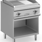 Frytop Eléctrico 70 cm Placa Lisa -  Ranurada Cromo Duro con Mueble MFTE77ALRC  MAGISTRA PLUS 700