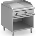 Frytop Eléctrico 80 cm Placa Lisa - Ranurada Acero Rectificado con Mueble MFTE98ALR MAGISTRA PLUS 900
