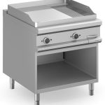 Frytop Eléctrico 80 cm Placa Lisa - Ranurada Cromo Duro con Mueble MFTE98ALRC MAGISTRA PLUS 900