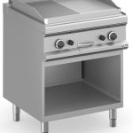 Frytop a gas 70 cm Placa Lisa -  Ranurada Acero Rectificado con Mueble MFTG77ALR  MAGISTRA PLUS 700