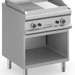 Frytop a gas 70 cm Placa Lisa -  Ranurada Cromo Duro con Mueble MFTG77ALRC  MAGISTRA PLUS 700