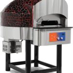 Horno de Pizza a Gas con Base de Piedra rotativa 6 pizzas de Diámetro 300 mm EMPSPO04 Línea Estambul
