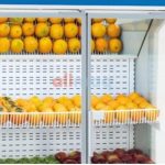 Kit 3 estantes inclinados y espejo para mural Frutas y Verduras KITVMAE70