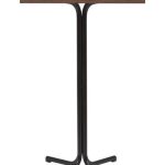 Mesa Alta Interior  Armazón Plastificado Negro con Tablero de Melamina Nogal 60x60 cm TRUJILLO NOG