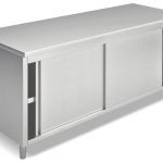 Mesa Caliente Acero Inoxidable 2 m con Puerta Corredera a 1 Cara EMPIDP7200I