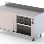 Mesa Caliente Acero Inoxidable Mural Fondo 600 Con Puerta Corredera A 1 Cara 1600x600x850h mm HFTW160160SD