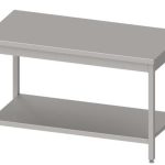Mesa Central acero inoxidable AISI 201 con estante 1500x700x850 mm MC157 Línea Varsovia (950107150)