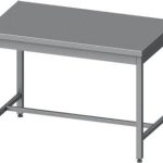 Mesa Central acero inoxidable AISI 201 sin estante 2000x700x850 mm MC207S Línea Varsovia-48 Kg (950087200)