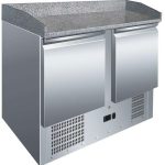 Mesa GN1/1 2 Puertas Preparación Pizzas con Encimera de Granito de 1045 x700 x1050h mm PEKIN S902PZ