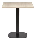 Mesa  Interior Armazón Plastificado Negro con Tablero de Melamina Acacia 70x70 cm ROMA ACA