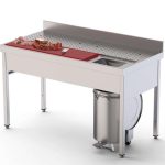 Mesa Preparación de Alimentos Acero Inoxidable Fondo 700 Con Mueble 1400x700x850h mm IS1714FPMS0