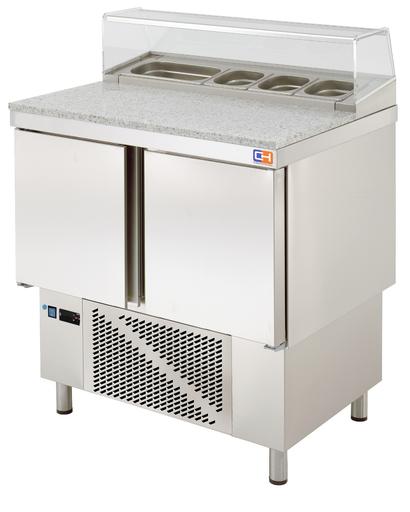 Mesa Refrigerada Compacta Preparación Encimera Granito y Expositor ingredientes GN16 910x700x895h mm Línea CORDOBA MRPGC100E Mesa Refrigerada Compacta Preparación Encimera Granito y Expositor ingredientes GN1/6 910x700x895h mm Línea CORDOBA MRPGC-100E - Imagen 1
