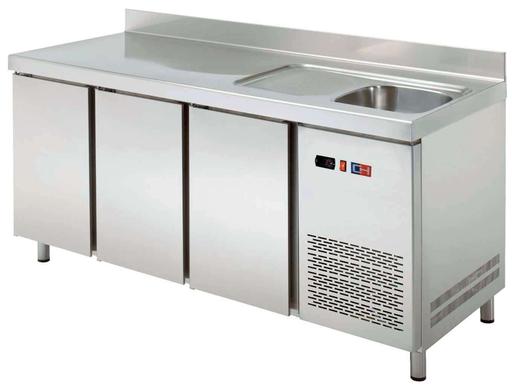 Mesa Snack Refrigerada con fregadero 2 puertas Fondo 600 de 1492 x600 x850h mm CORDOBA MRCH150F Mesa Snack Refrigerada con fregadero 2 puertas Fondo 600 de 1492 x600 x850h mm CORDOBA MRCH-150F - Imagen 1