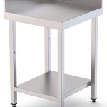 Mesa de Trabajo Acero Inoxidable Angular Para Composiciones en L Con 1 Estante 600x700x850h mm WTW170060C1